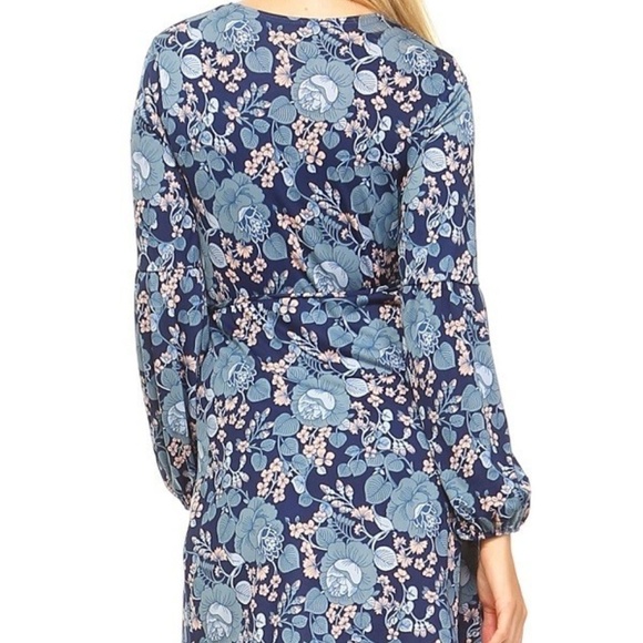 2 Hearts Navy Blue Floral Dress - Picture 4 of 6